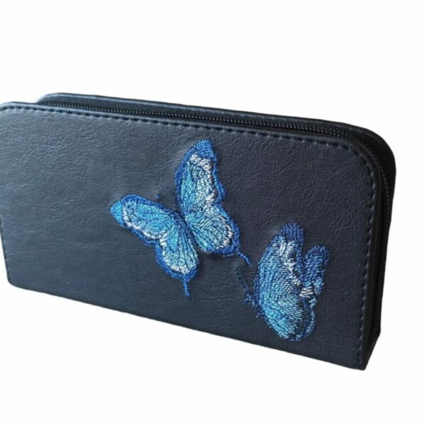 Zipová peněženka Blue butterflies